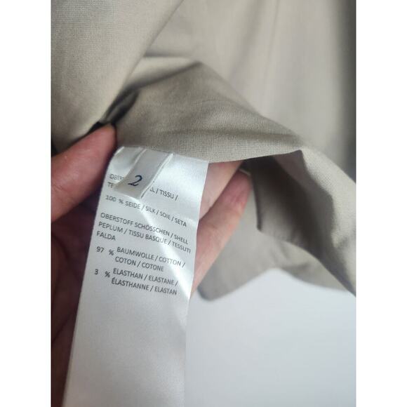 Dorothee Schumacher silk cotton split back tank shell sz 2 small Careerwear work - Picture 6 of 9